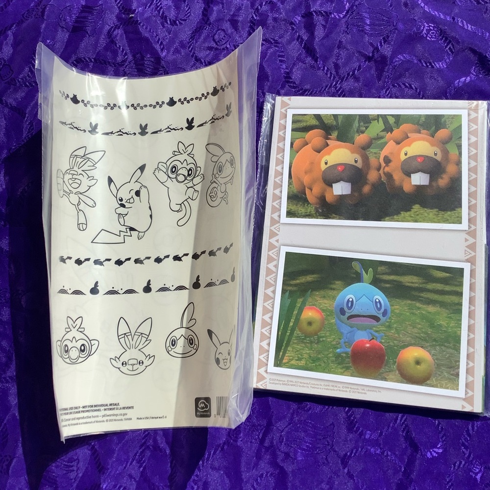 New Pokémon Snap Letter & Pokemon Shield Sticker Set